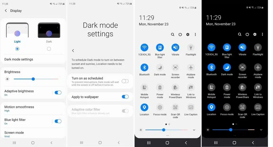 dark mode on phone